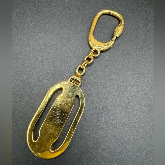 CELINE 24-Karat Gold-Plated Triomphe Keychain or Bag Charm, GUC - Picture 12 of 12